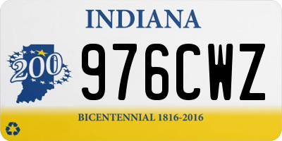 IN license plate 976CWZ