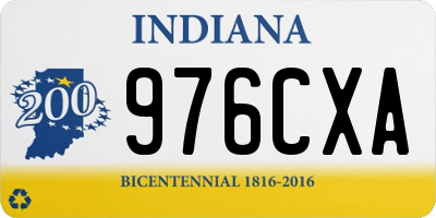 IN license plate 976CXA