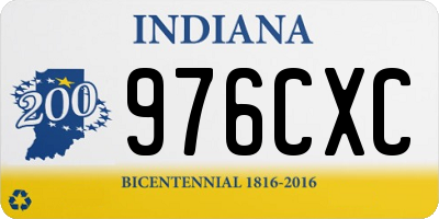 IN license plate 976CXC