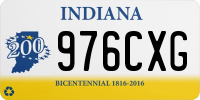 IN license plate 976CXG