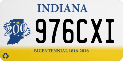 IN license plate 976CXI