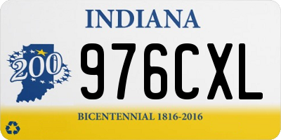 IN license plate 976CXL