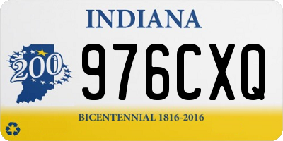 IN license plate 976CXQ