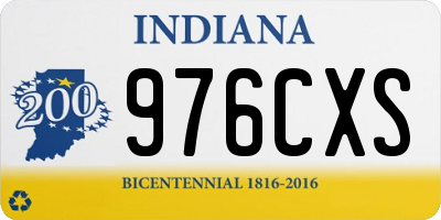 IN license plate 976CXS