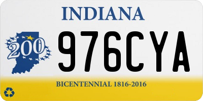 IN license plate 976CYA