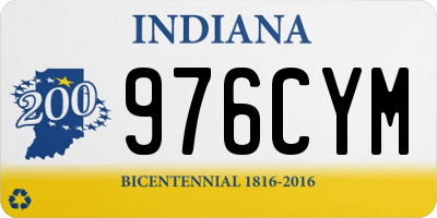 IN license plate 976CYM