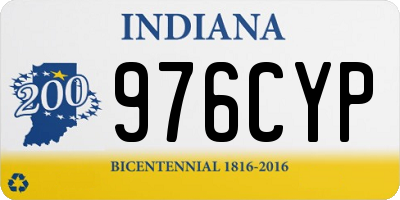 IN license plate 976CYP