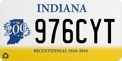 IN license plate 976CYT