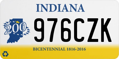 IN license plate 976CZK