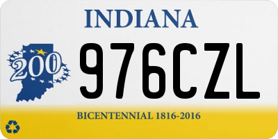 IN license plate 976CZL