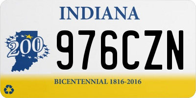 IN license plate 976CZN