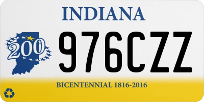 IN license plate 976CZZ