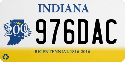 IN license plate 976DAC