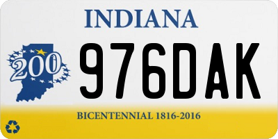 IN license plate 976DAK