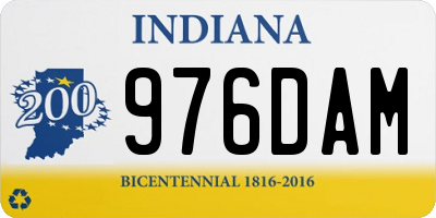 IN license plate 976DAM