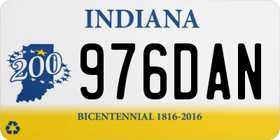 IN license plate 976DAN