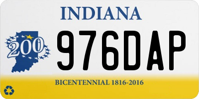 IN license plate 976DAP