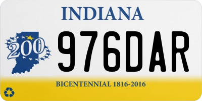 IN license plate 976DAR