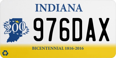 IN license plate 976DAX