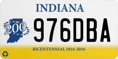 IN license plate 976DBA