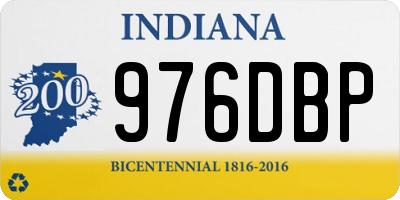 IN license plate 976DBP