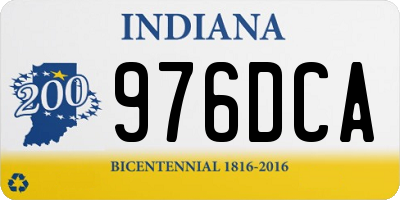 IN license plate 976DCA