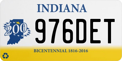 IN license plate 976DET