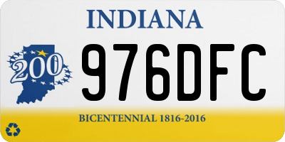 IN license plate 976DFC