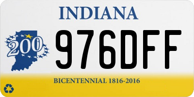IN license plate 976DFF