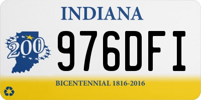 IN license plate 976DFI