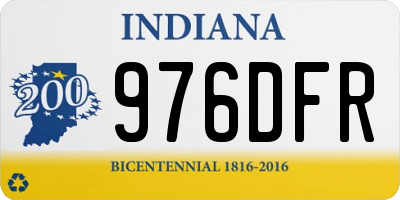 IN license plate 976DFR