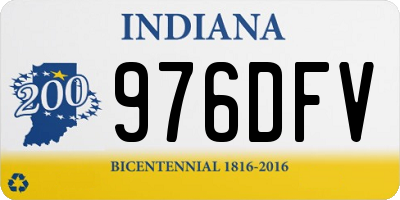 IN license plate 976DFV