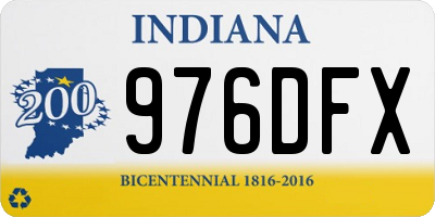 IN license plate 976DFX