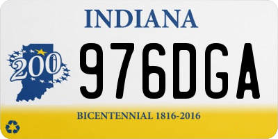 IN license plate 976DGA