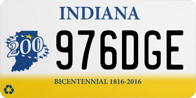 IN license plate 976DGE