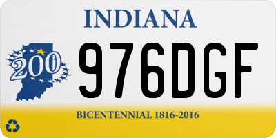 IN license plate 976DGF