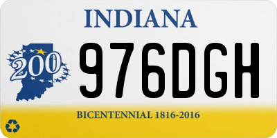 IN license plate 976DGH
