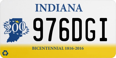 IN license plate 976DGI