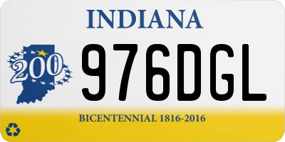 IN license plate 976DGL