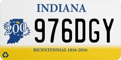 IN license plate 976DGY