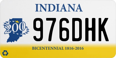 IN license plate 976DHK