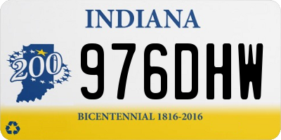 IN license plate 976DHW