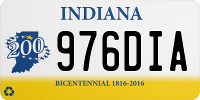 IN license plate 976DIA