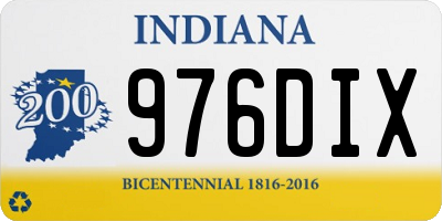 IN license plate 976DIX