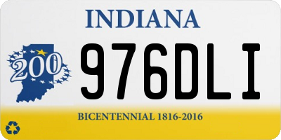 IN license plate 976DLI