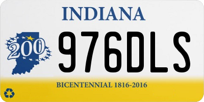 IN license plate 976DLS