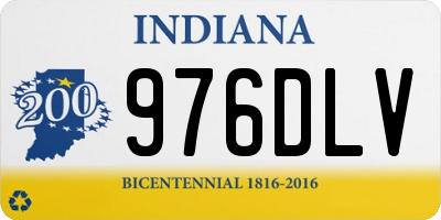 IN license plate 976DLV