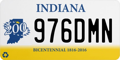IN license plate 976DMN