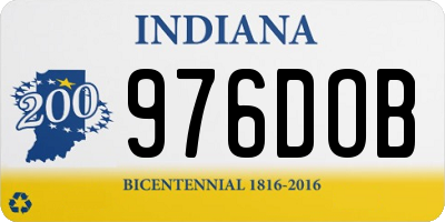 IN license plate 976DOB