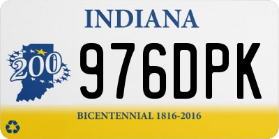 IN license plate 976DPK